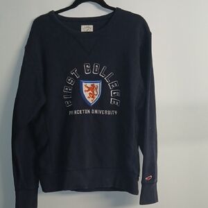 Princeton University Navy Blue Sweatshirt Longsleeves  Men Size Medium GUC